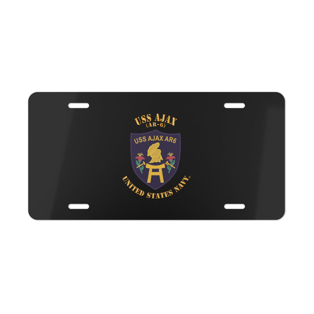 Vanity License Plate - Navy - USS Ajax (AR-6)