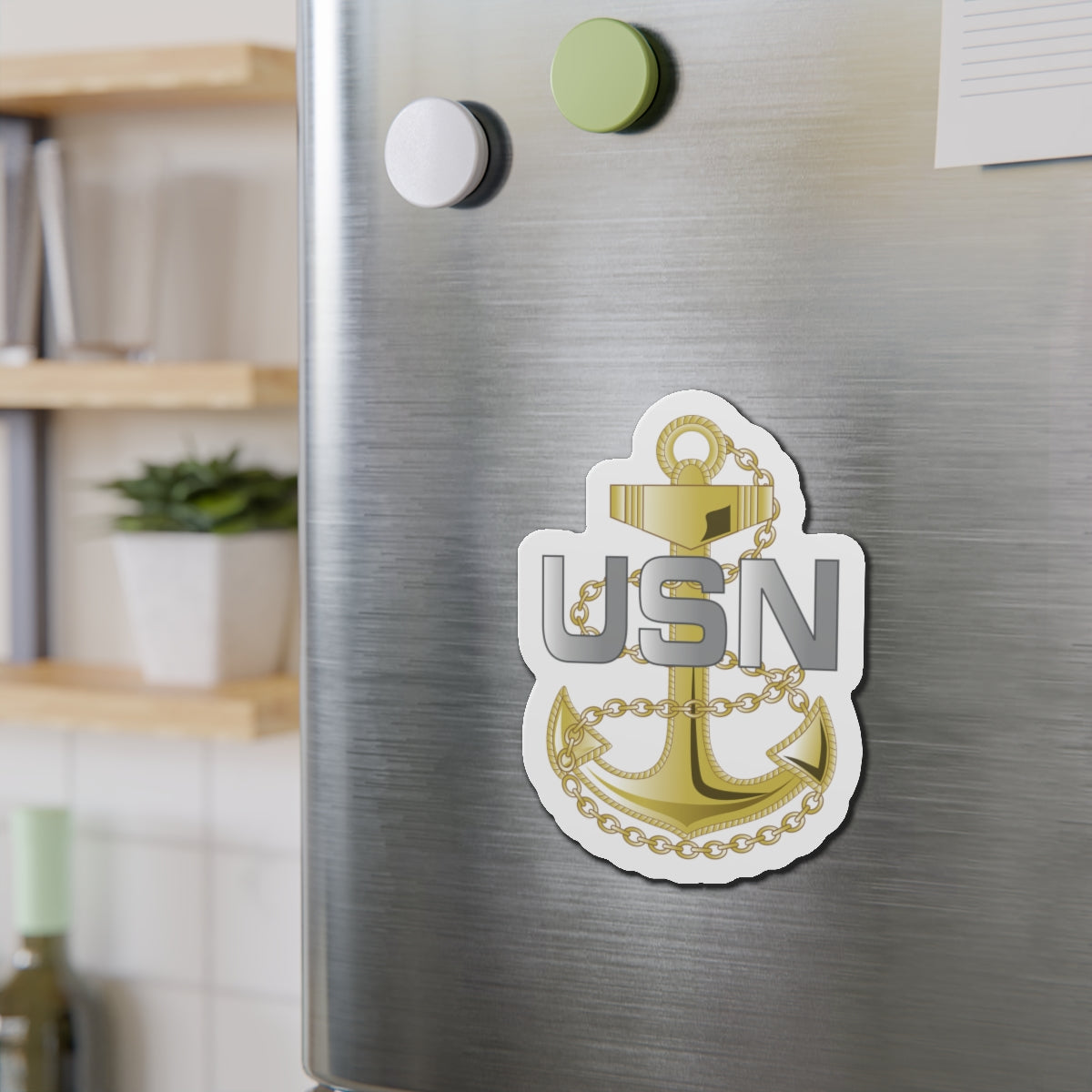 Die-Cut Magnet - Navy - Fouled Anchor wo txt