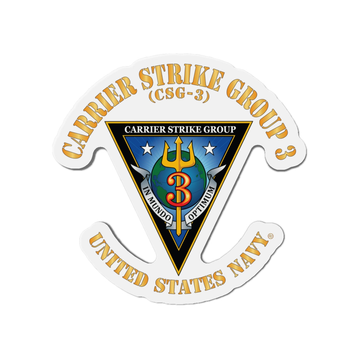 Die-Cut Magnet - Navy - Carrier Strike Group 3 (CSG-3)