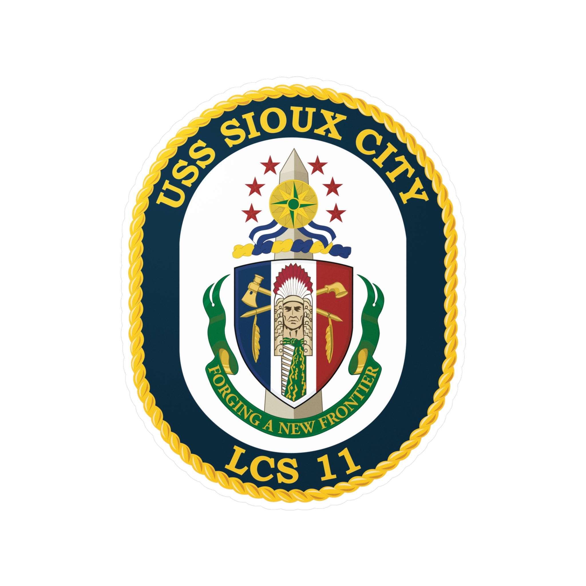 Kiss-Cut Vinyl Decal - Navy - USS Sioux City (LCS-11) wo Txt