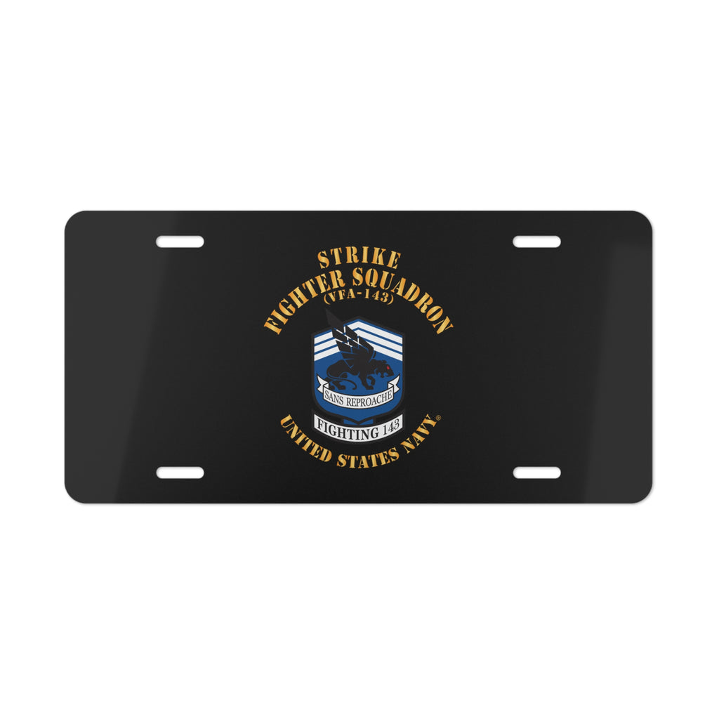 Vanity License Plate - Navy - Strike Fighter Squadron 143 (VFA-143)