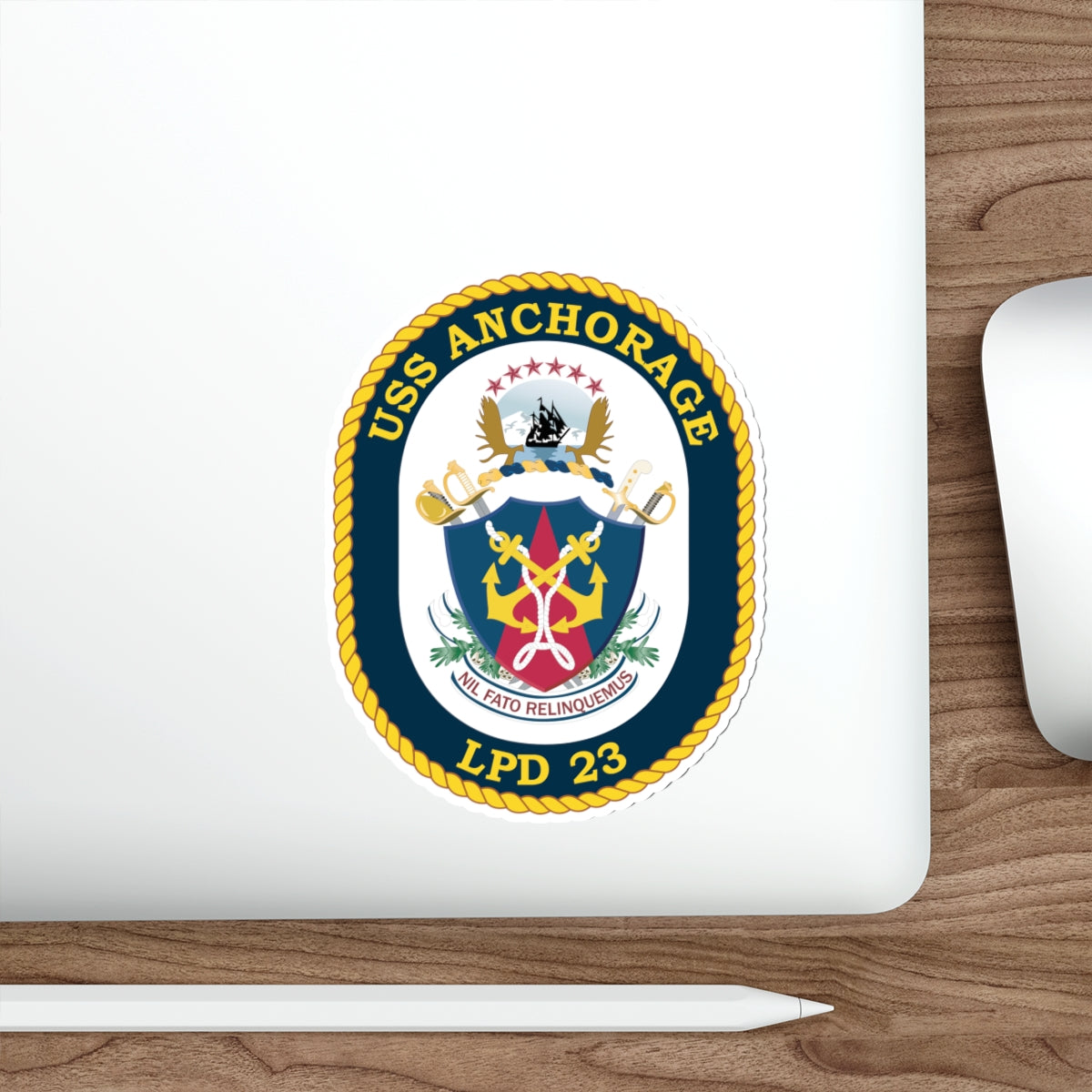 Die-Cut Vinyl Sticker - Navy - USS Anchorage (LPD-23) wo txt