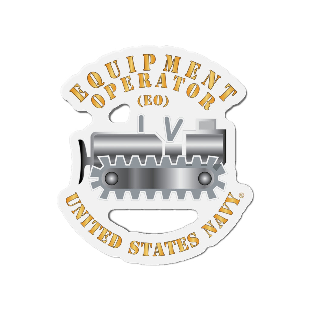 Die-Cut Magnet - Navy - Rate - Equipment Operator (EO)