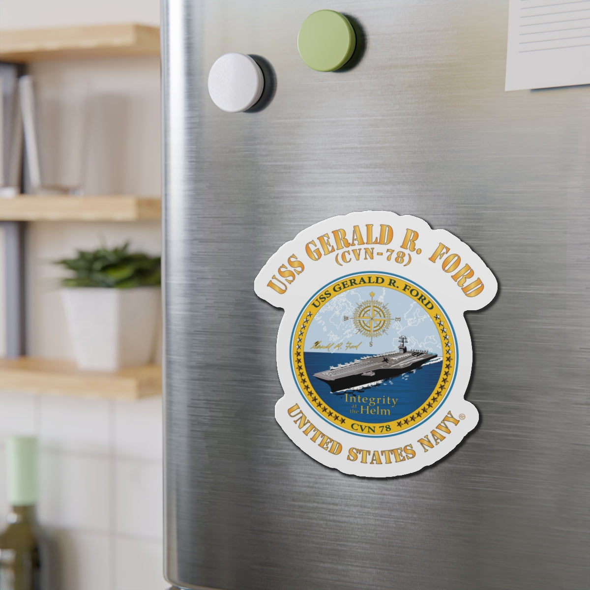 Die-Cut Magnet - Navy - USS Gerald R. Ford (CVN-78)