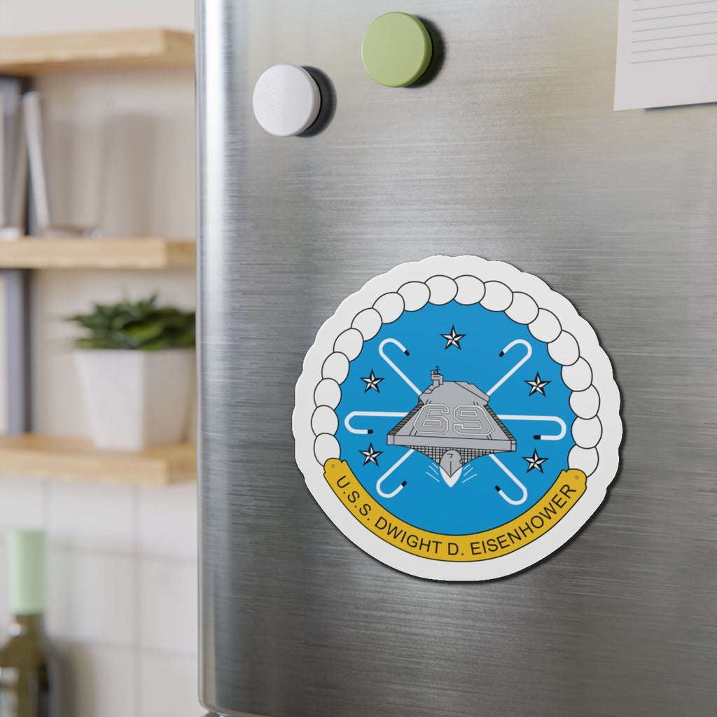 Die-Cut Magnet - USS Dwight D. Eisenhower (CVN-69) Crest wo Txt