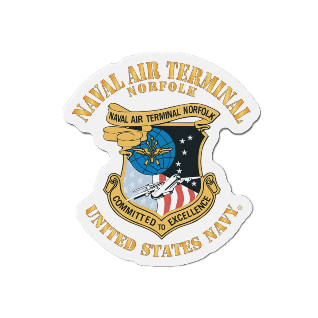 Die-Cut Magnet - Navy - Naval Air Terminal Norfolk