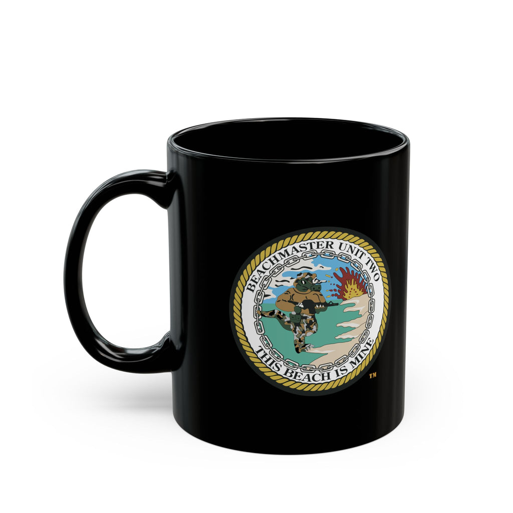 Black Mug (11oz, 15oz) - Navy - Beachmaster Unit Two (BMU-2) wo txt X 300