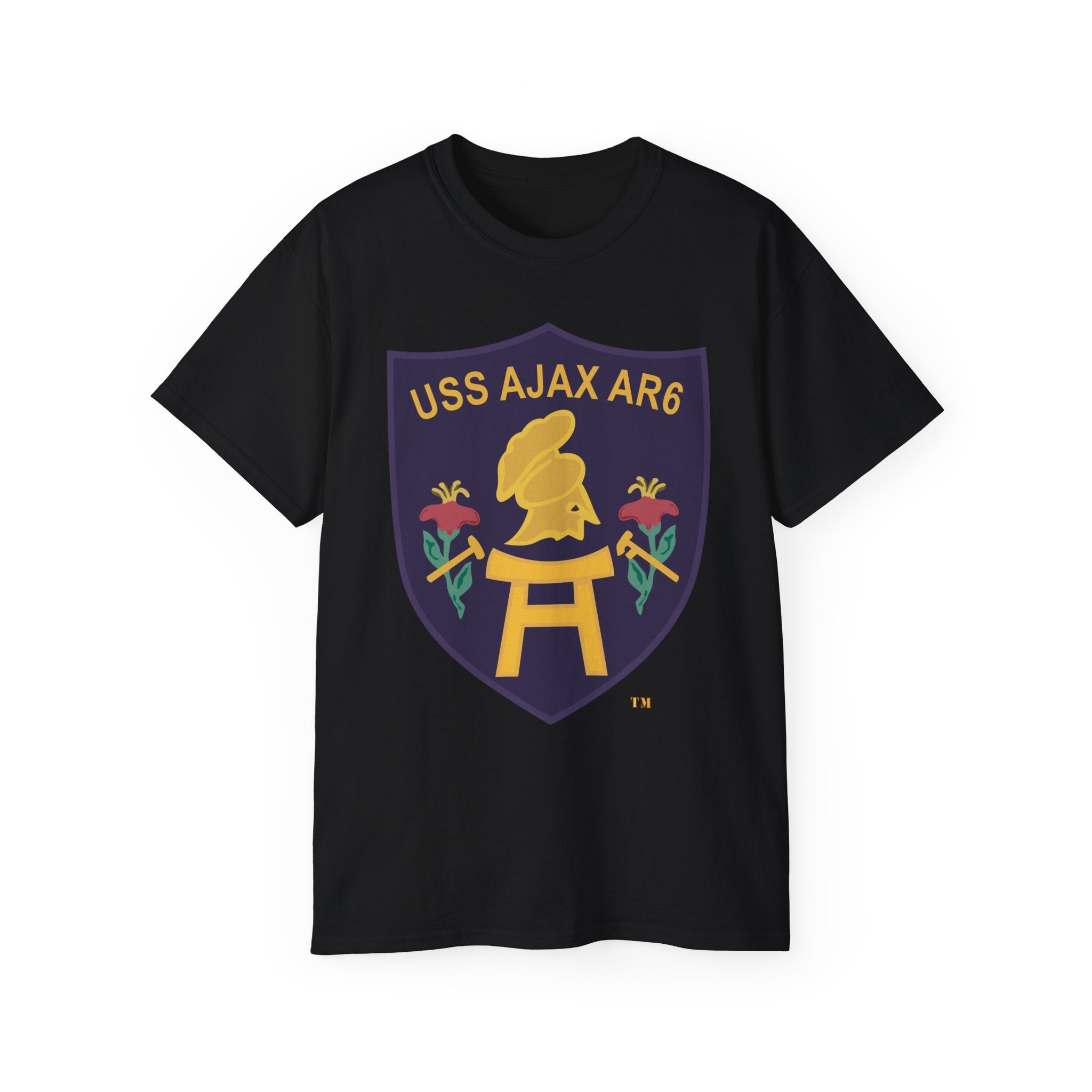 Unisex Ultra Cotton T-Shirt - Navy - USS Ajax (AR-6) wo txt