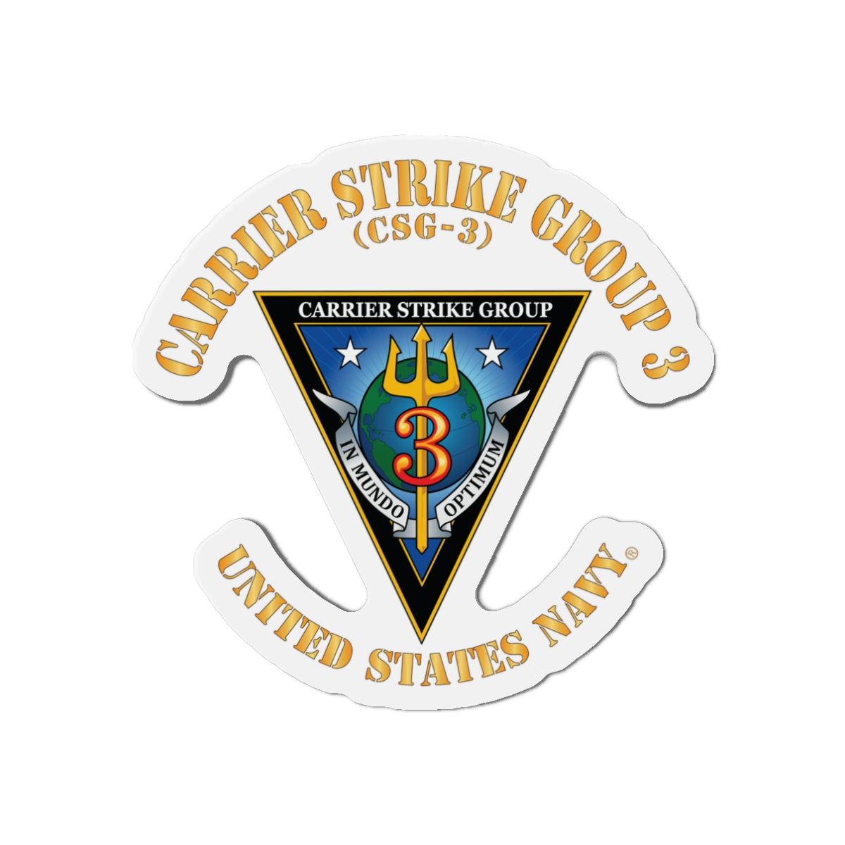 Die-Cut Magnet - Navy - Carrier Strike Group 3 (CSG-3)