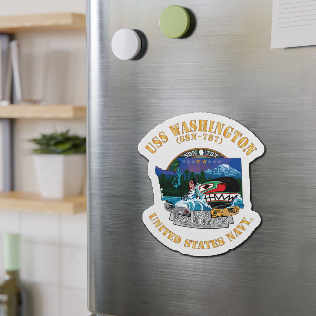 Die-Cut Magnet - Navy - USS Washington (SSN-787) X 300