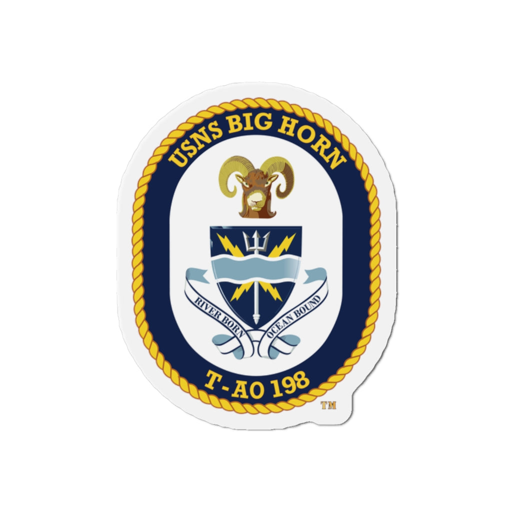 Die-Cut Magnet - Navy - USNS Big Horn (T-AO 198) wo txt