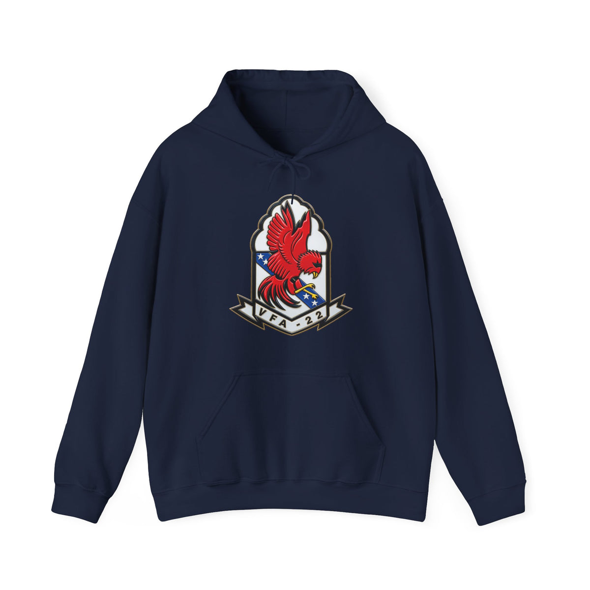 Unisex Heavy Blend™ Hoodies - Strike Fighter Squadron 22nd - SSI without Txt - Fighting Redcocks - 3D - Enhanced