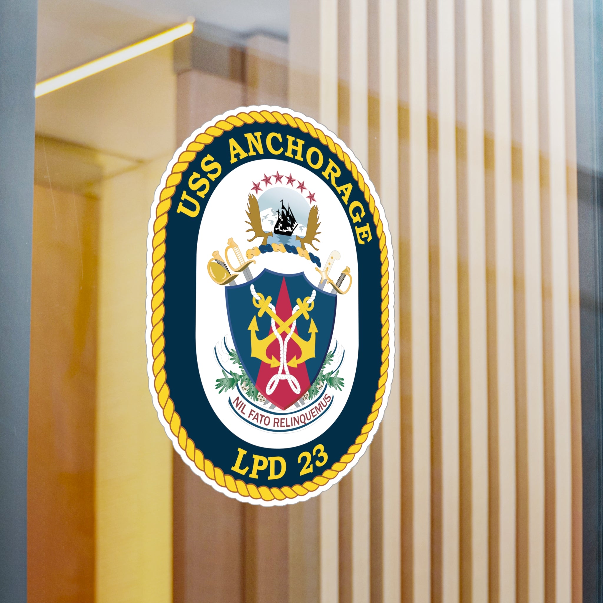 Kiss-Cut Vinyl Decal - Navy - USS Anchorage (LPD-23) wo txt