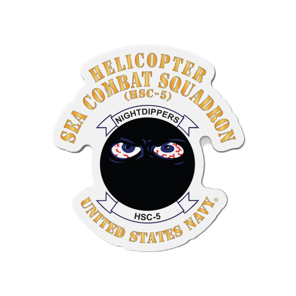Die-Cut Magnet - Navy - Helicopter Sea Combat Squadron 5 (HSC-5)