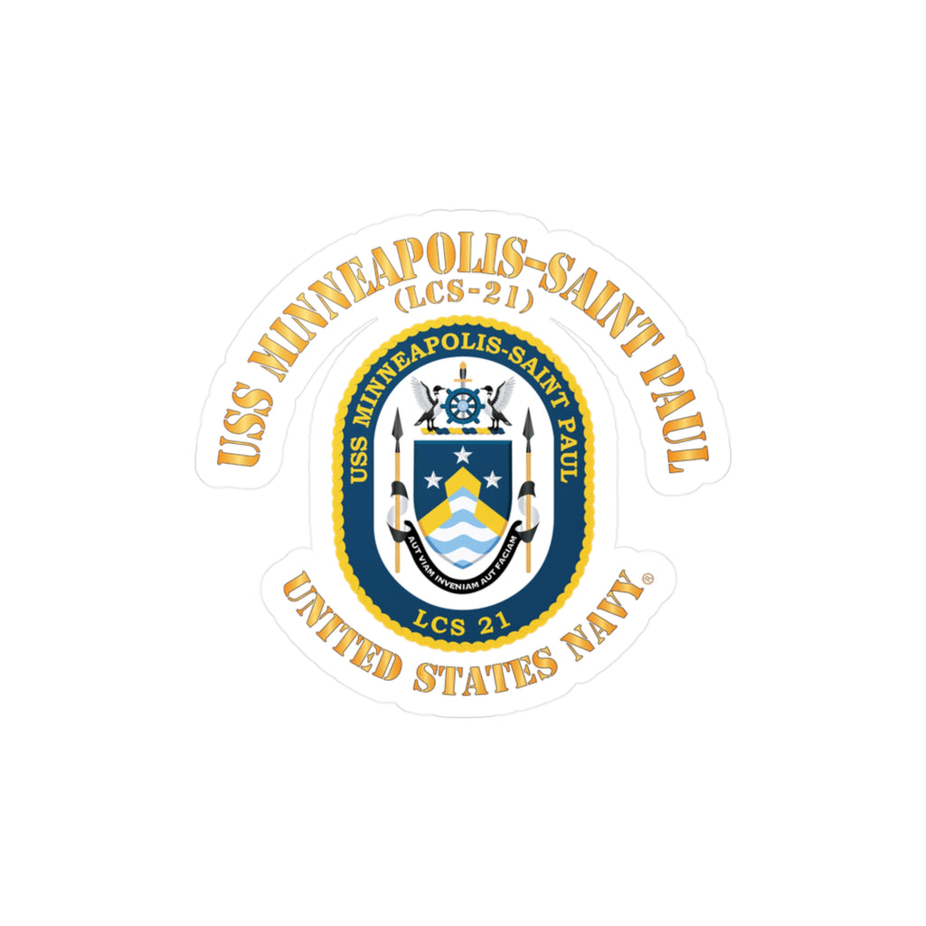 Kiss-Cut Vinyl Decal - Navy - USS Minneapolis–Saint Paul (LCS-21)