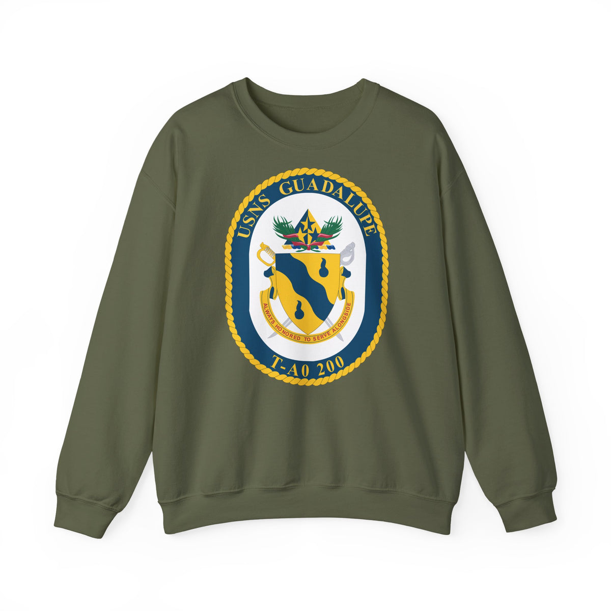 Unisex Heavy Blend™ Crewneck Sweatshirt -  Navy - USNS Guadalupe (T-AO 200) wo txt X 300