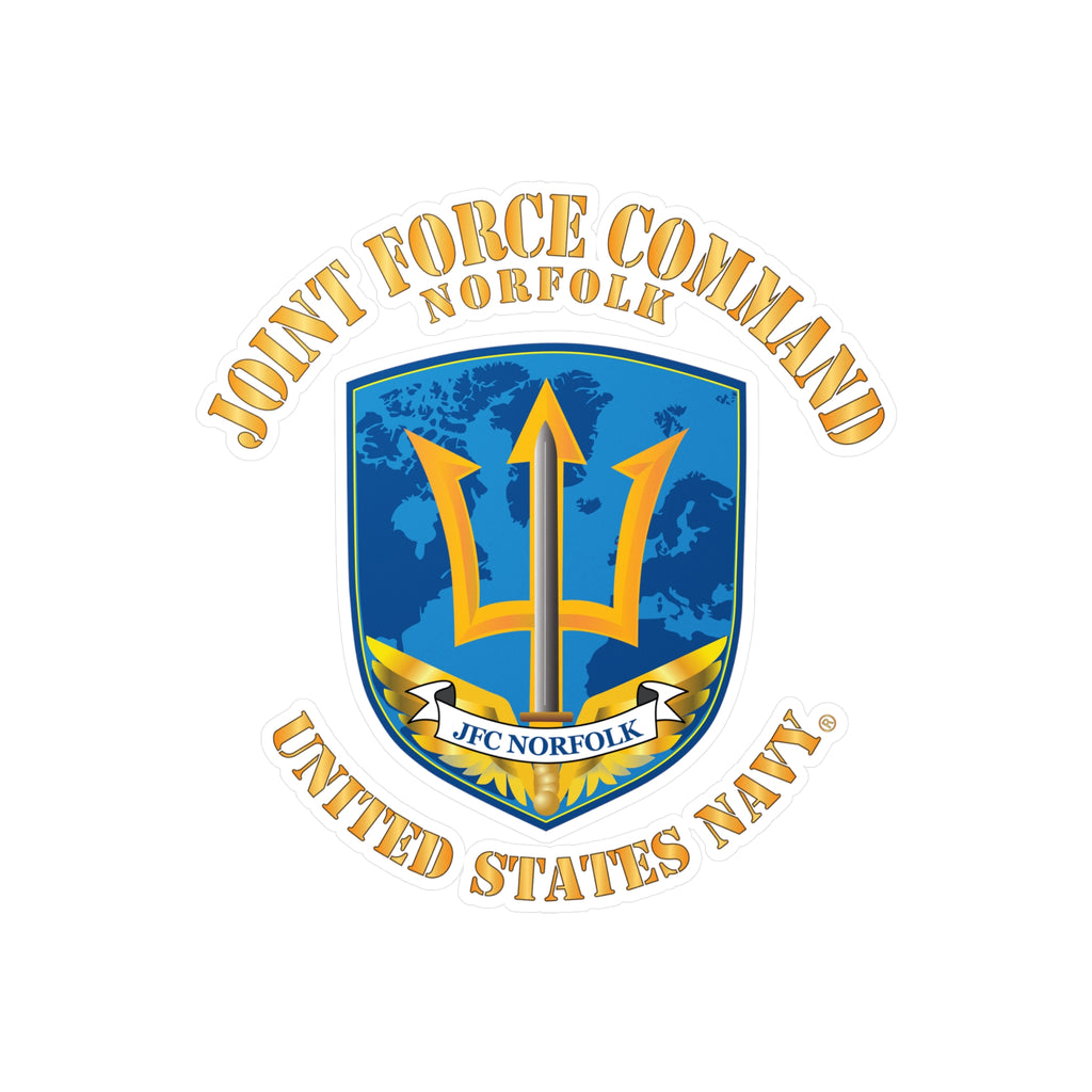 Kiss-Cut Vinyl Decal - Navy - Joint Force Command - Norfolk
