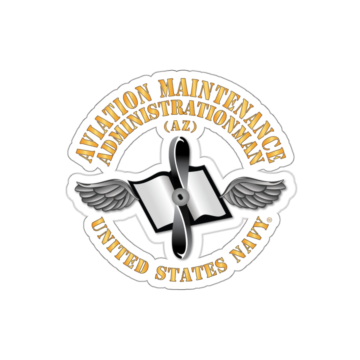 Die-Cut Vinyl Sticker - Navy - Rate - Aviation Maintenance Administrationman (AZ)