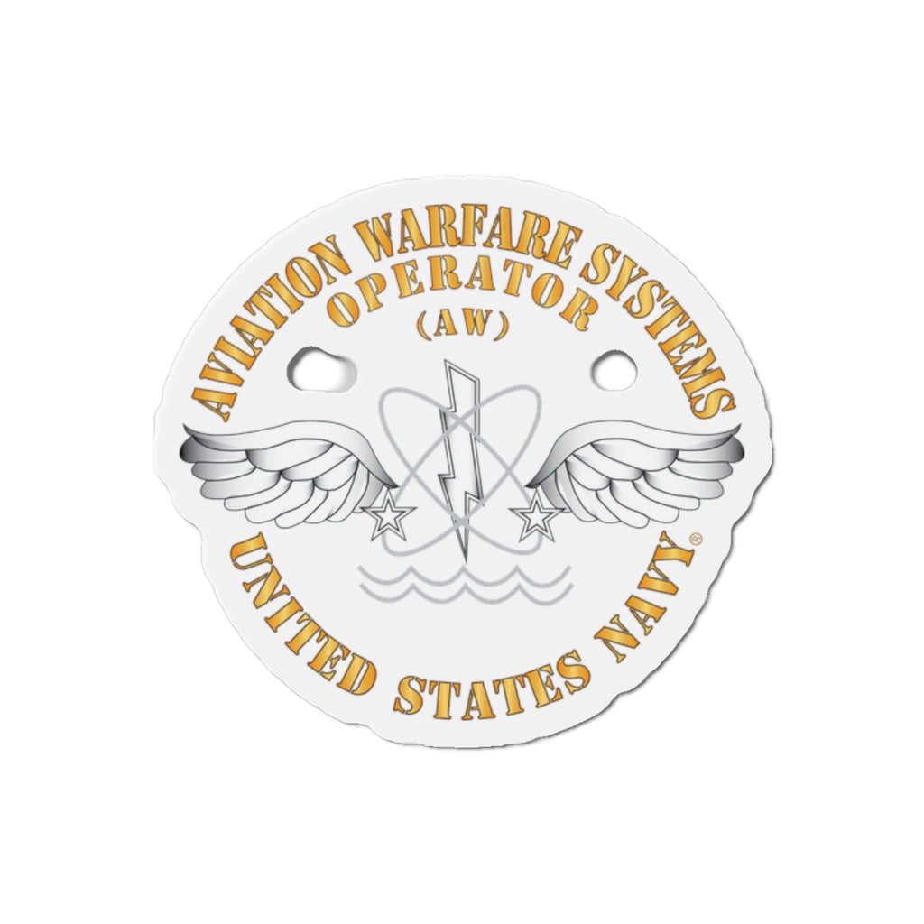 Die-Cut Magnet - Navy - Rate - Aviation Warfare Systems Operator (AW)