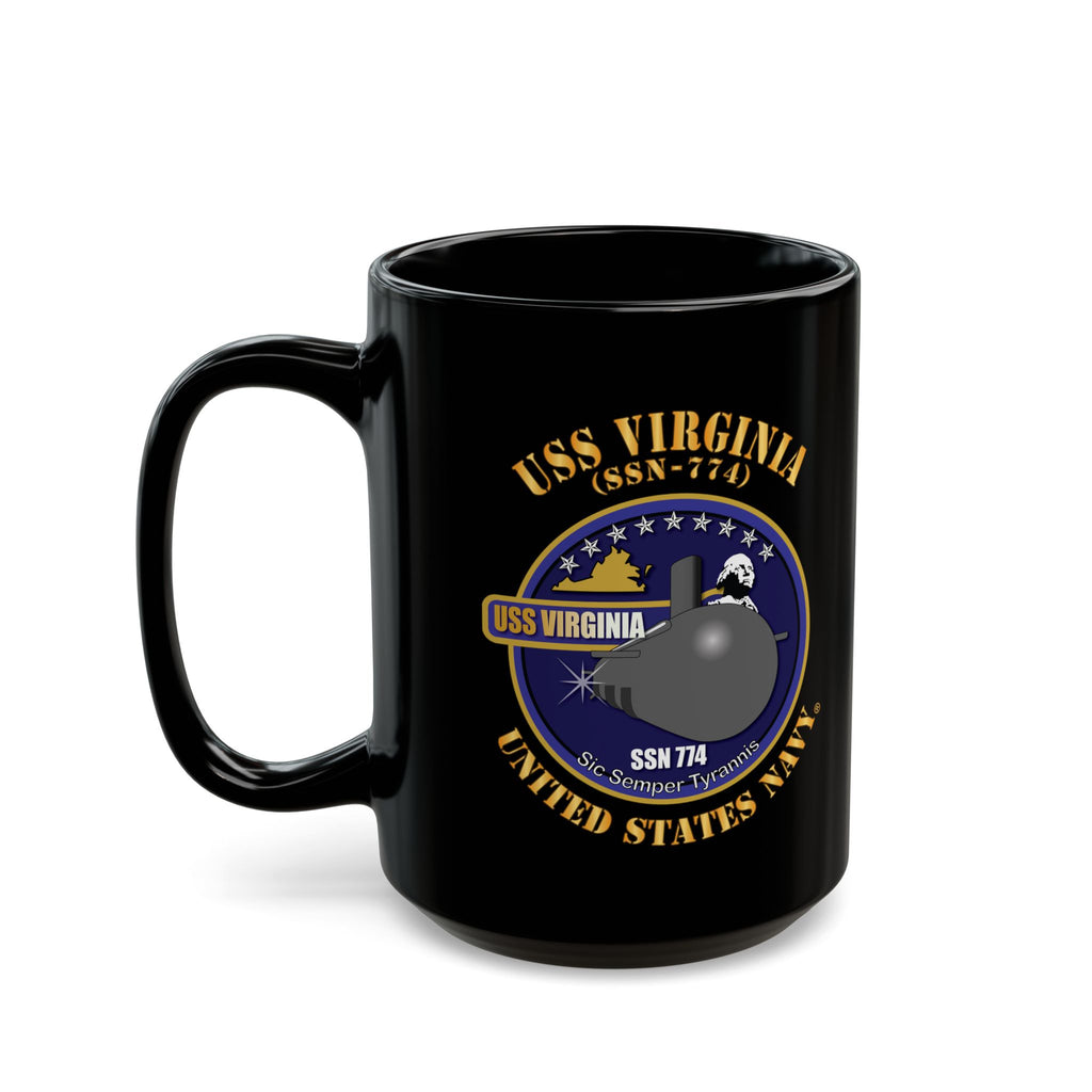 Black Mug (11oz, 15oz) - Navy - USS Virginia (SSN-774) X 300