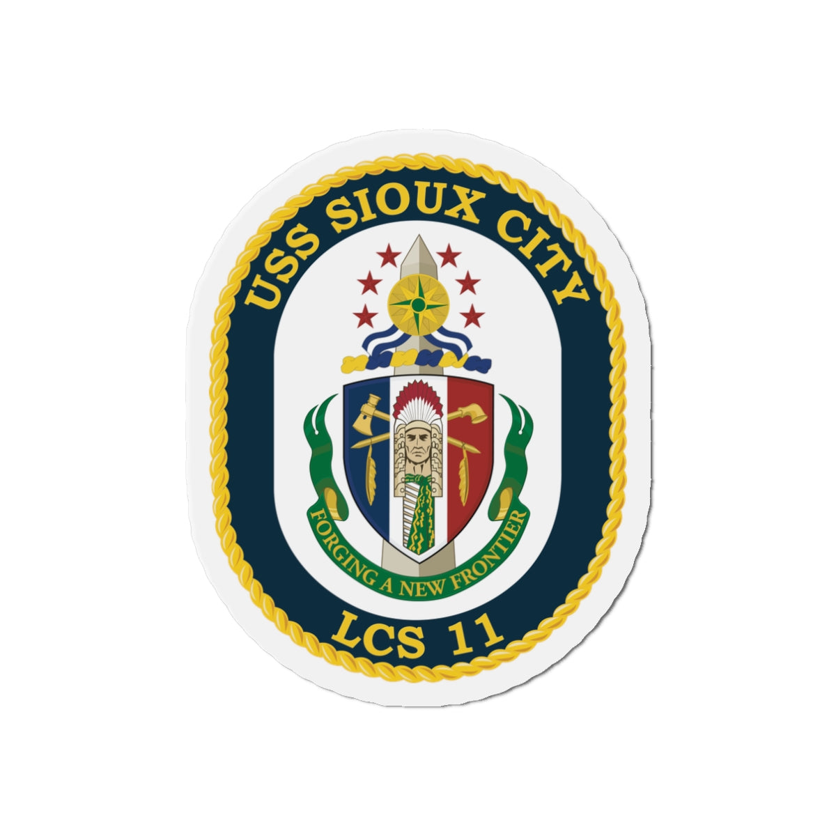 Die-Cut Magnet - Navy - USS Sioux City (LCS-11) wo Txt