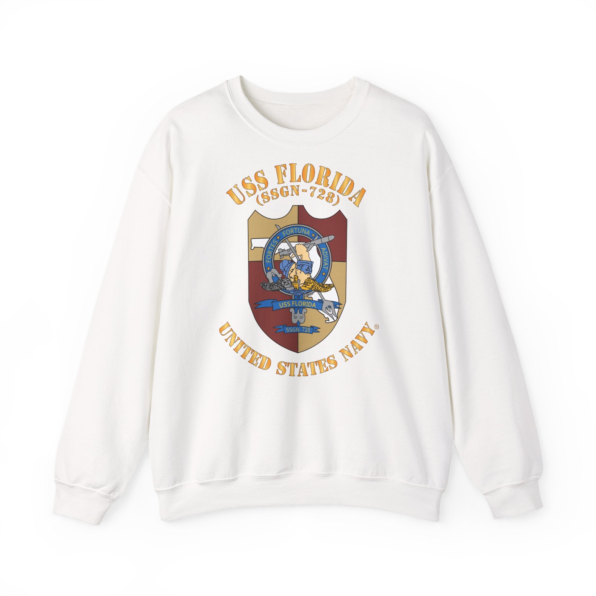 Unisex Heavy Blend™ Crewneck Sweatshirt - Navy - USS Florida (SSGN-728)