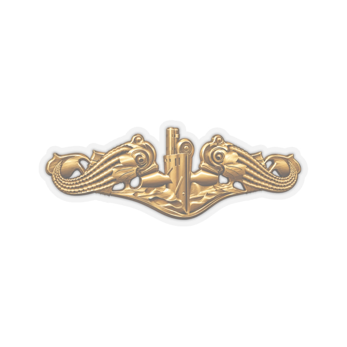 Kiss-Cut Stickers - Navy - Badge - Submarine Warfare wo txt - Officer - 3D - Enhanced