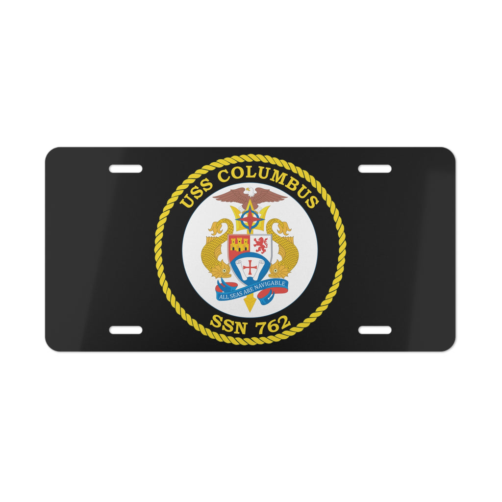 Vanity License Plate - Navy - USS Columbus (SSN-762) wo txt