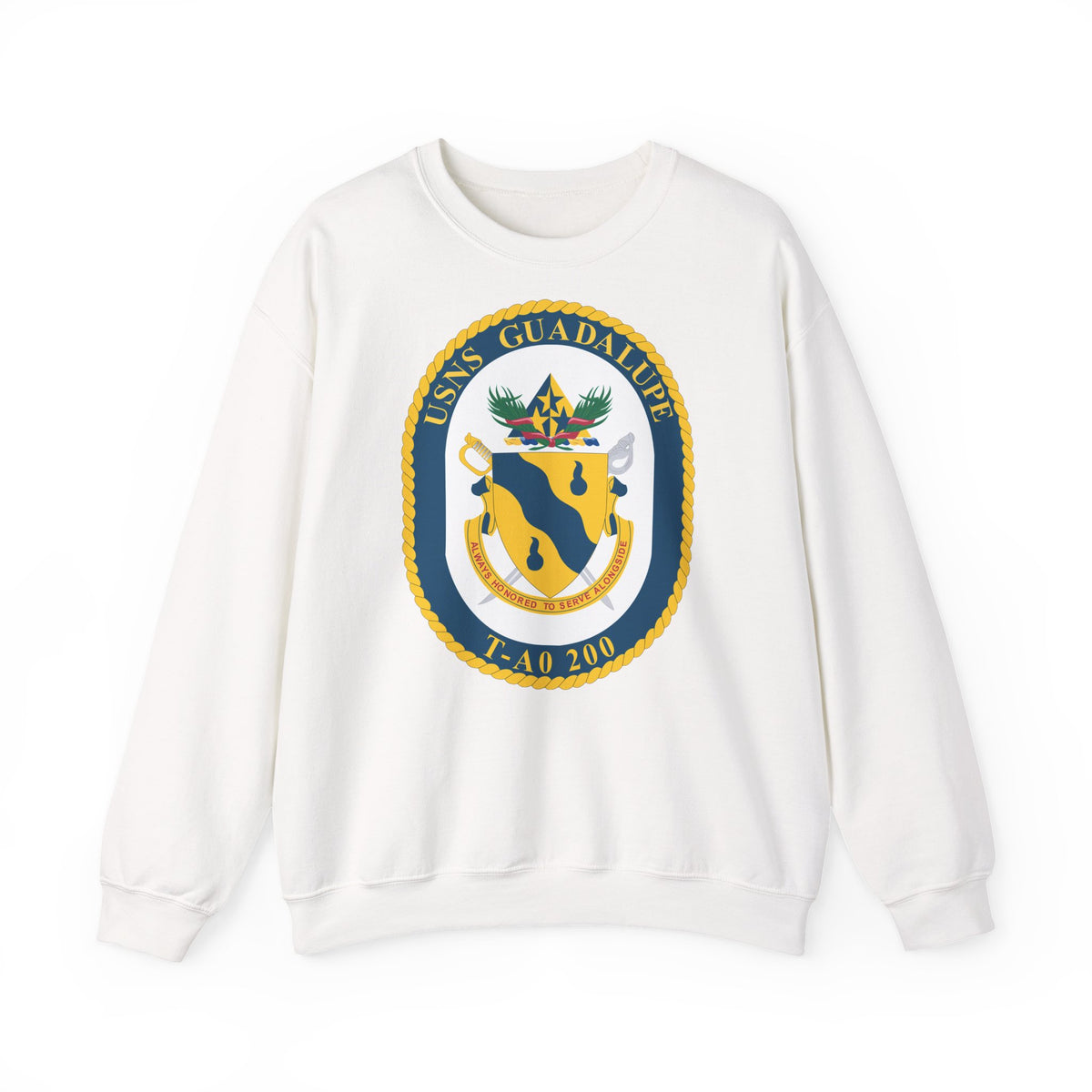 Unisex Heavy Blend™ Crewneck Sweatshirt -  Navy - USNS Guadalupe (T-AO 200) wo txt X 300
