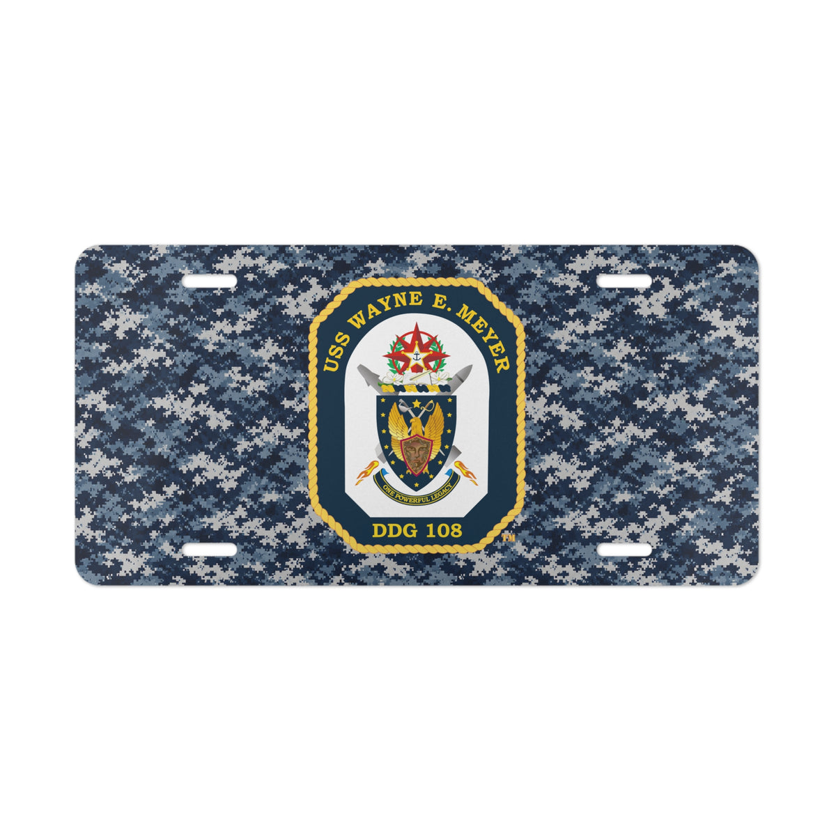 Vanity License Plate - Navy - USS Wayne E. Meyer (DDG-108) wo txt X 300