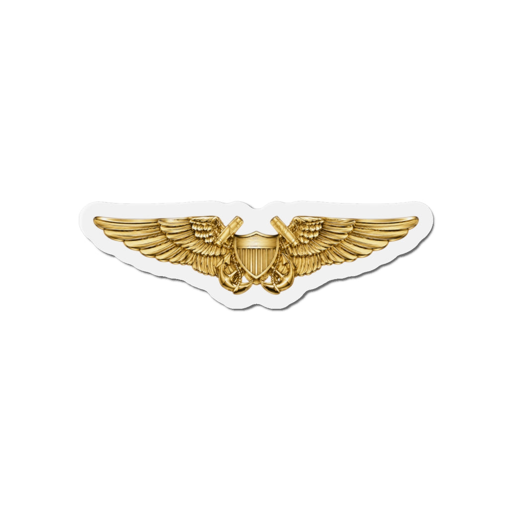 Die-Cut Magnet - Navy - Badge - Naval Flight Officer Wings wo txt - 3D - Enhanced