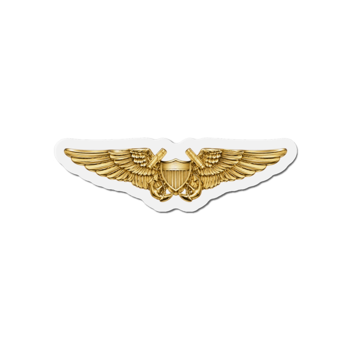 Die-Cut Magnet - Navy - Badge - Naval Flight Officer Wings wo txt - 3D - Enhanced
