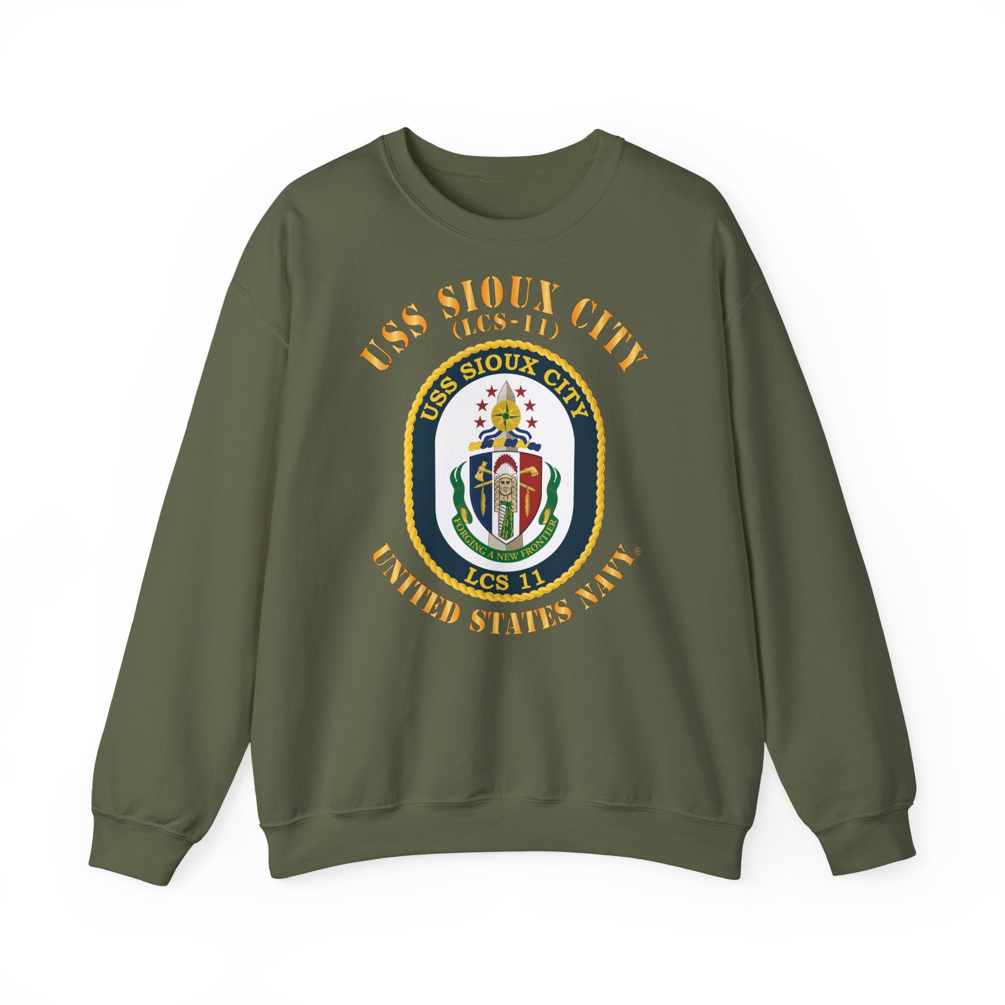 Unisex Heavy Blend™ Crewneck Sweatshirt - Navy - USS Sioux City (LCS-11)