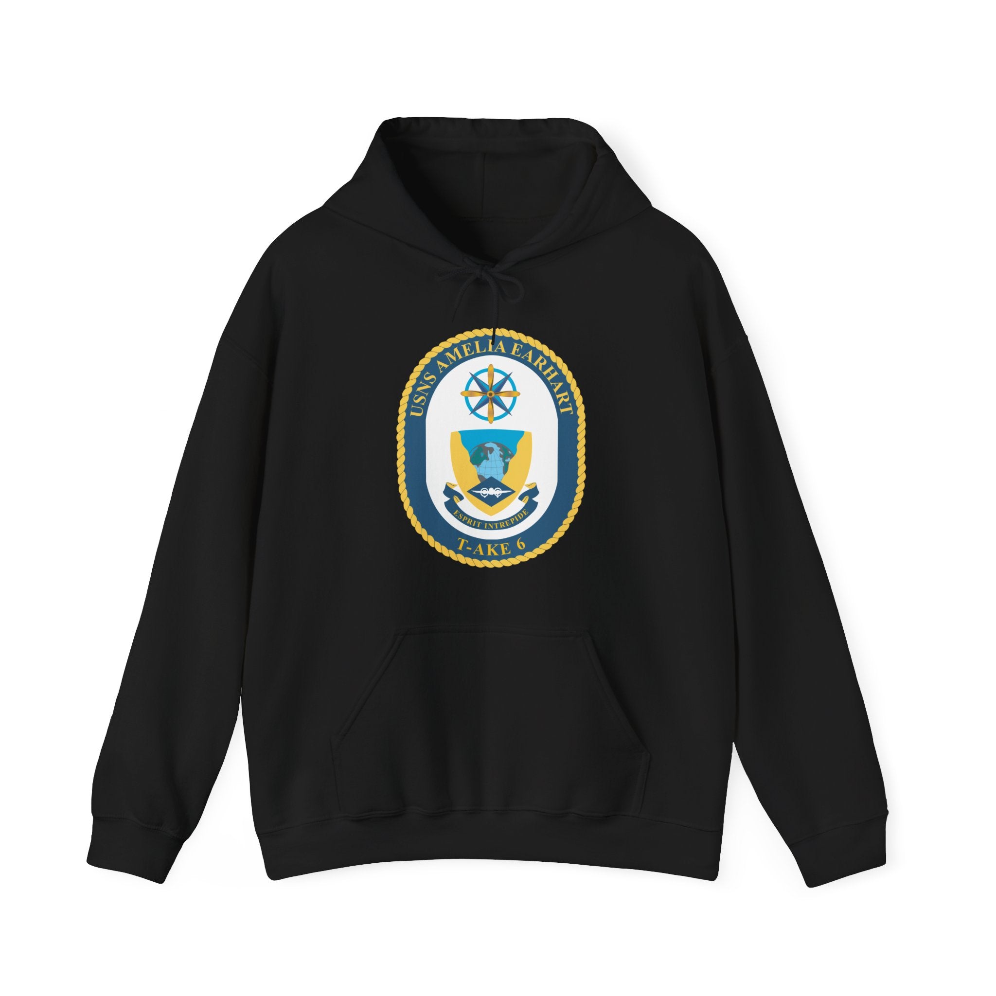 Unisex Heavy Blend™ Hoodies - Navy - USNS Amelia Earhart (T-AKE 6) wo txt