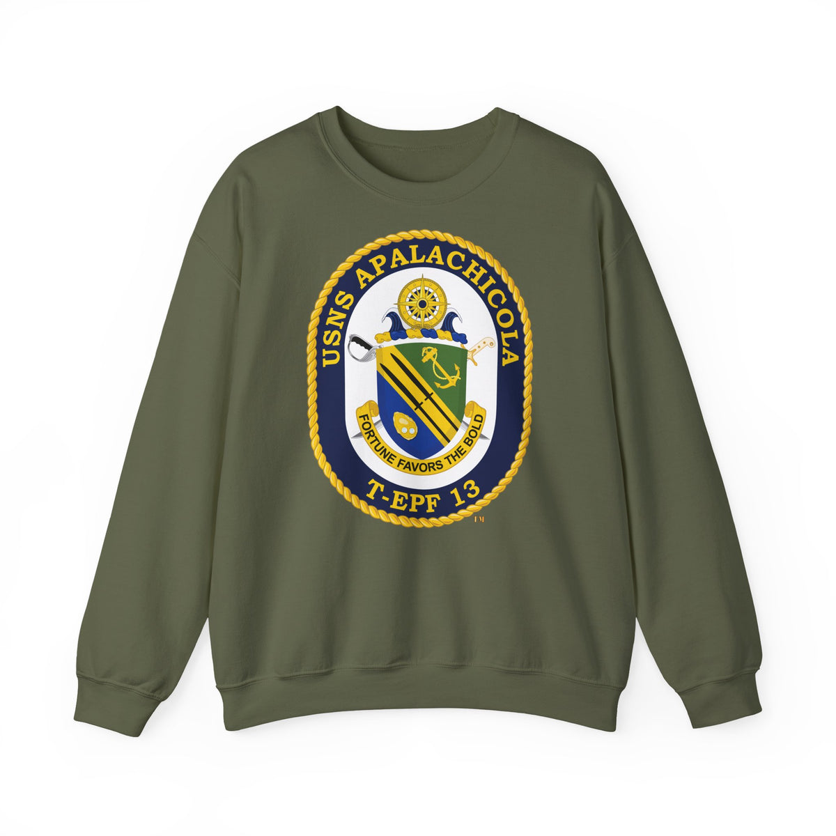 Unisex Heavy Blend™ Crewneck Sweatshirt - Navy - USNS Apalachicola (T-EPF 13) wo txt