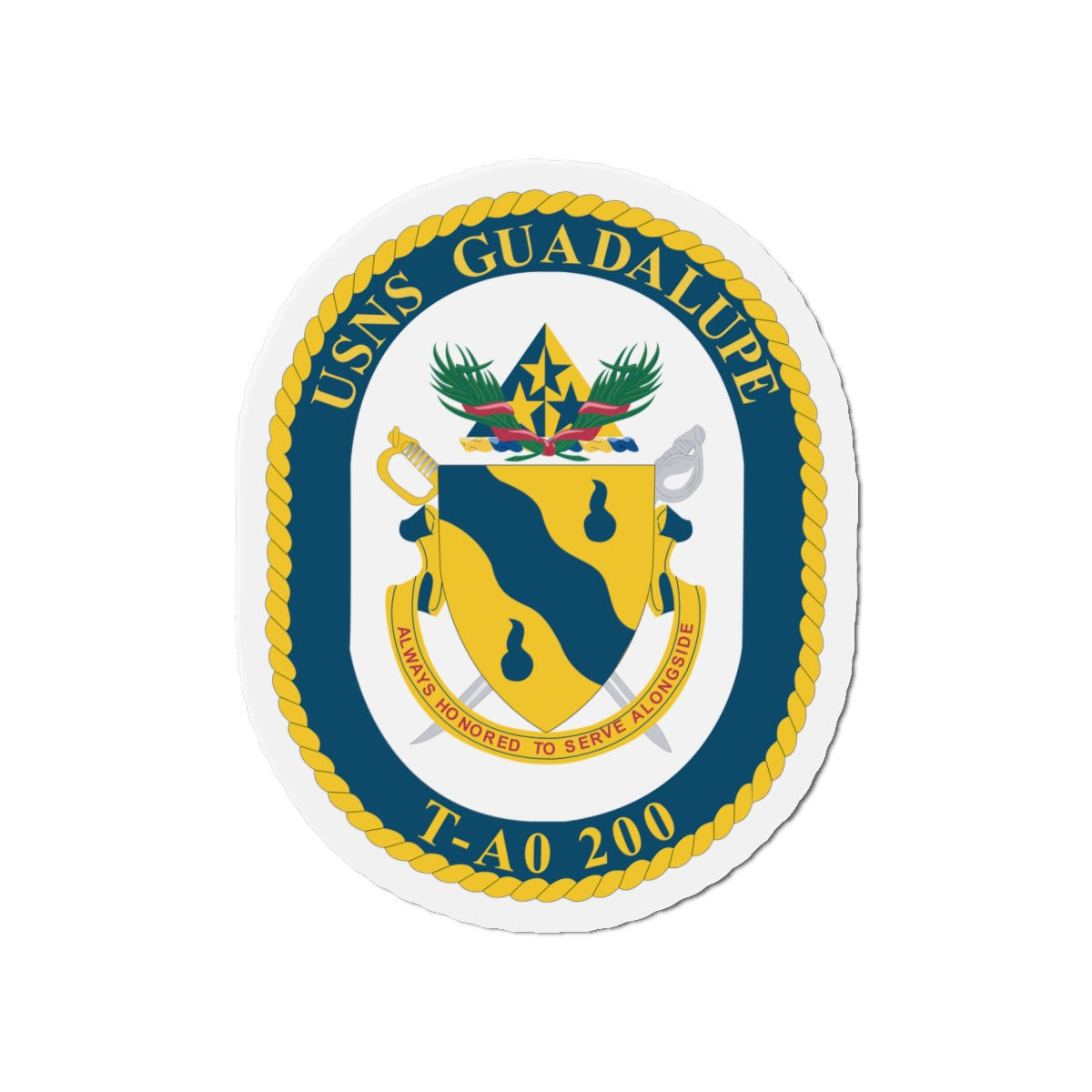Die-Cut Magnet - Navy - USNS Guadalupe (T-AO 200) wo txt X 300