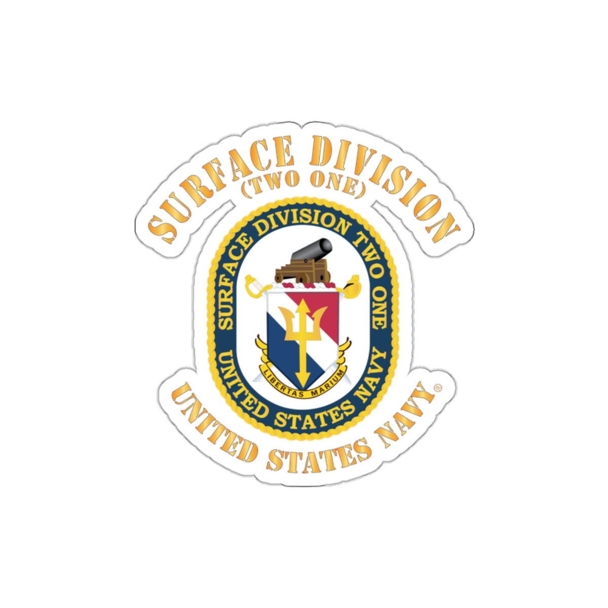 Die-Cut Vinyl Sticker - Navy - Surface Division 21