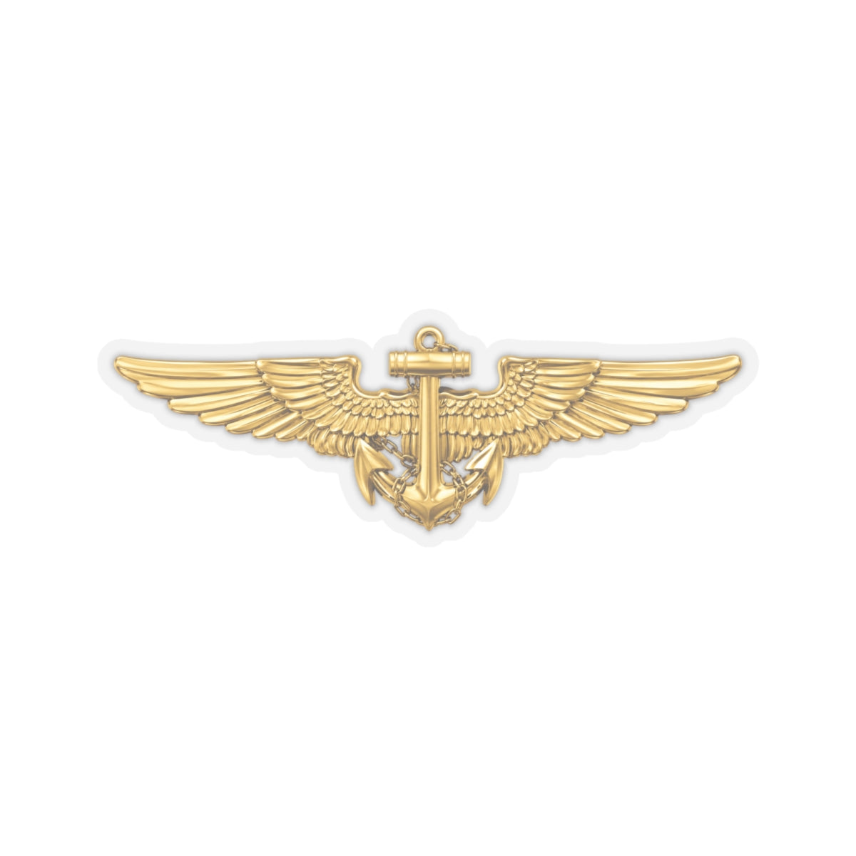 Kiss-Cut Stickers - Navy - Badge - Naval Aviator Wings wo txt - 3D - Enhanced