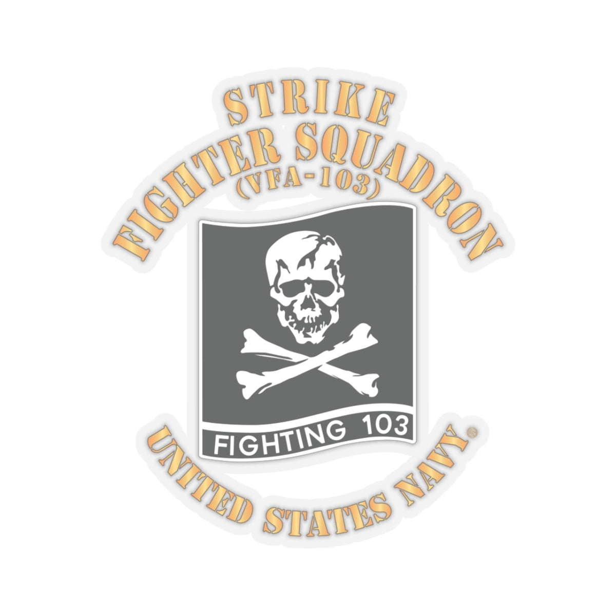 Kiss-Cut Stickers - Navy - Strike Fighter Squadron 103 (VFA-103)