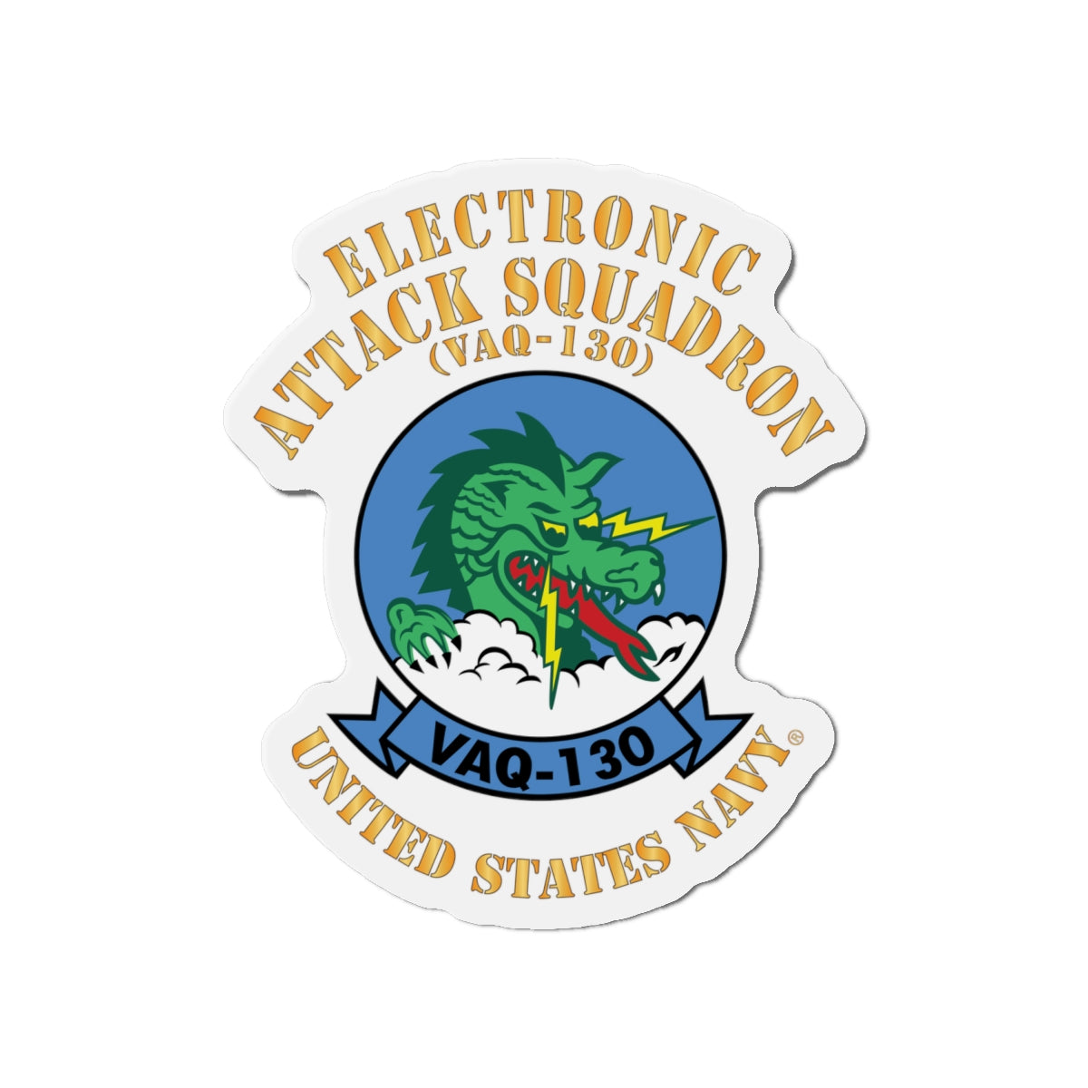Die-Cut Magnet - Navy - Electronic Attack Squadron 130 (VAQ-130)