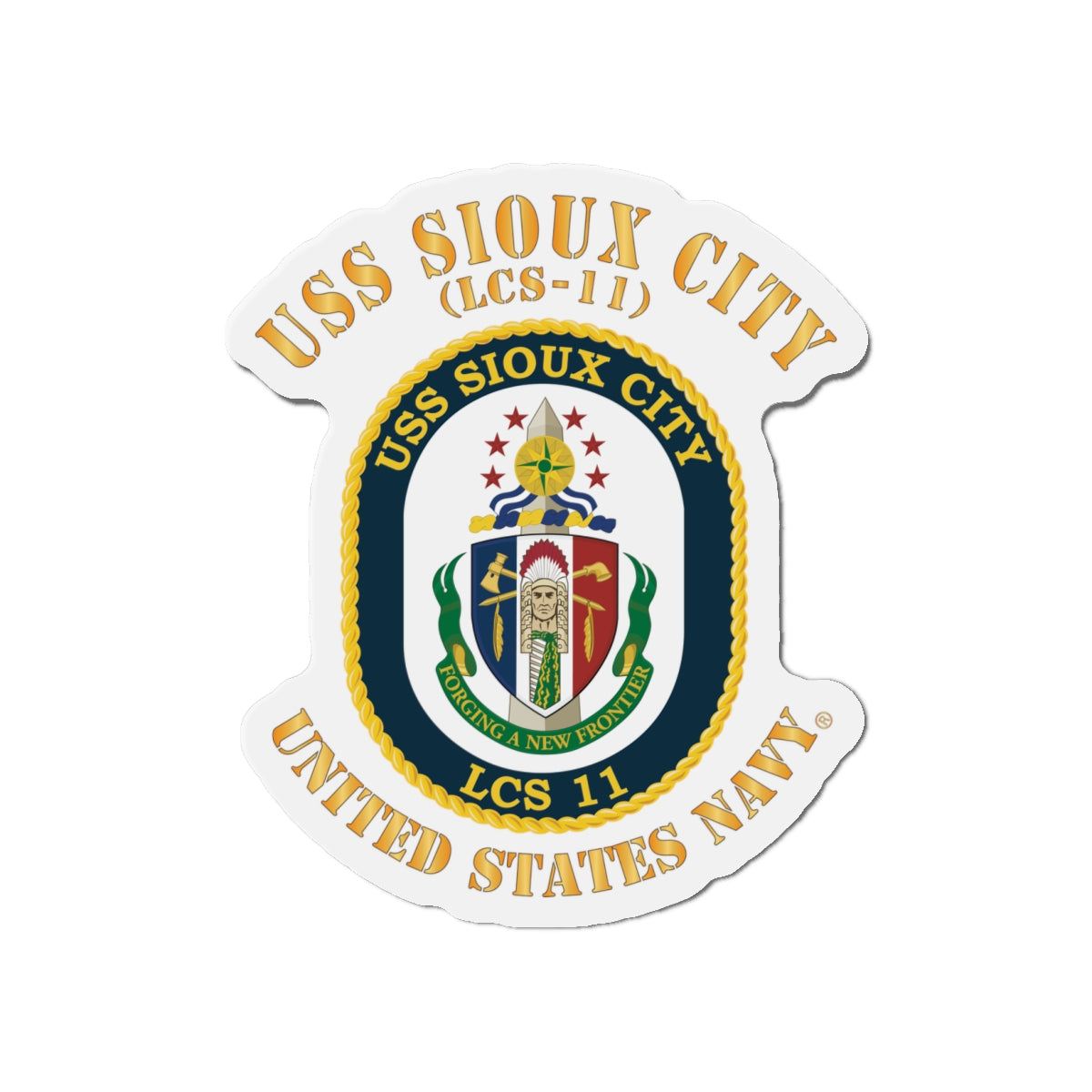 Die-Cut Magnet - Navy - USS Sioux City (LCS-11)
