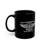 Black Mug (11oz, 15oz) - Navy - Badge - Enlisted Aviation Warfare Specialist