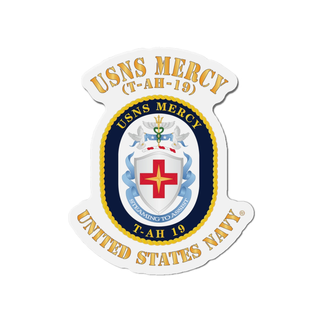 Die-Cut Magnet - Navy - USNS Mercy (T-AH-19)