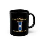 Black Mug (11oz, 15oz) - Navy - Chief Warrant Officer 3 - CW03 - Retired