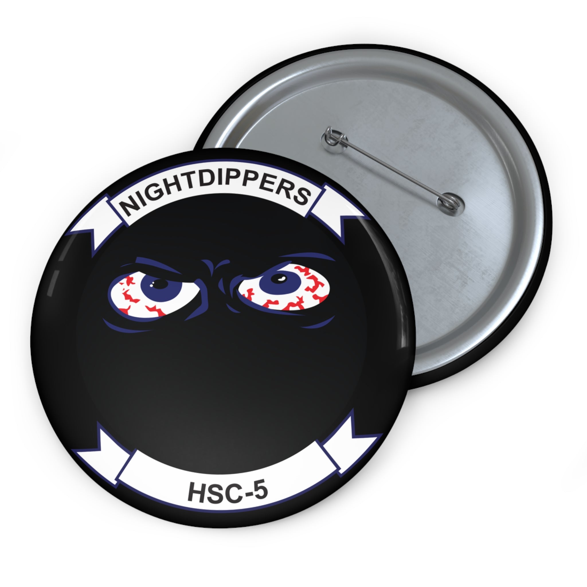 Custom Pin Button - Navy - Helicopter Sea Combat Squadron 5 (HSC-5) wo txt