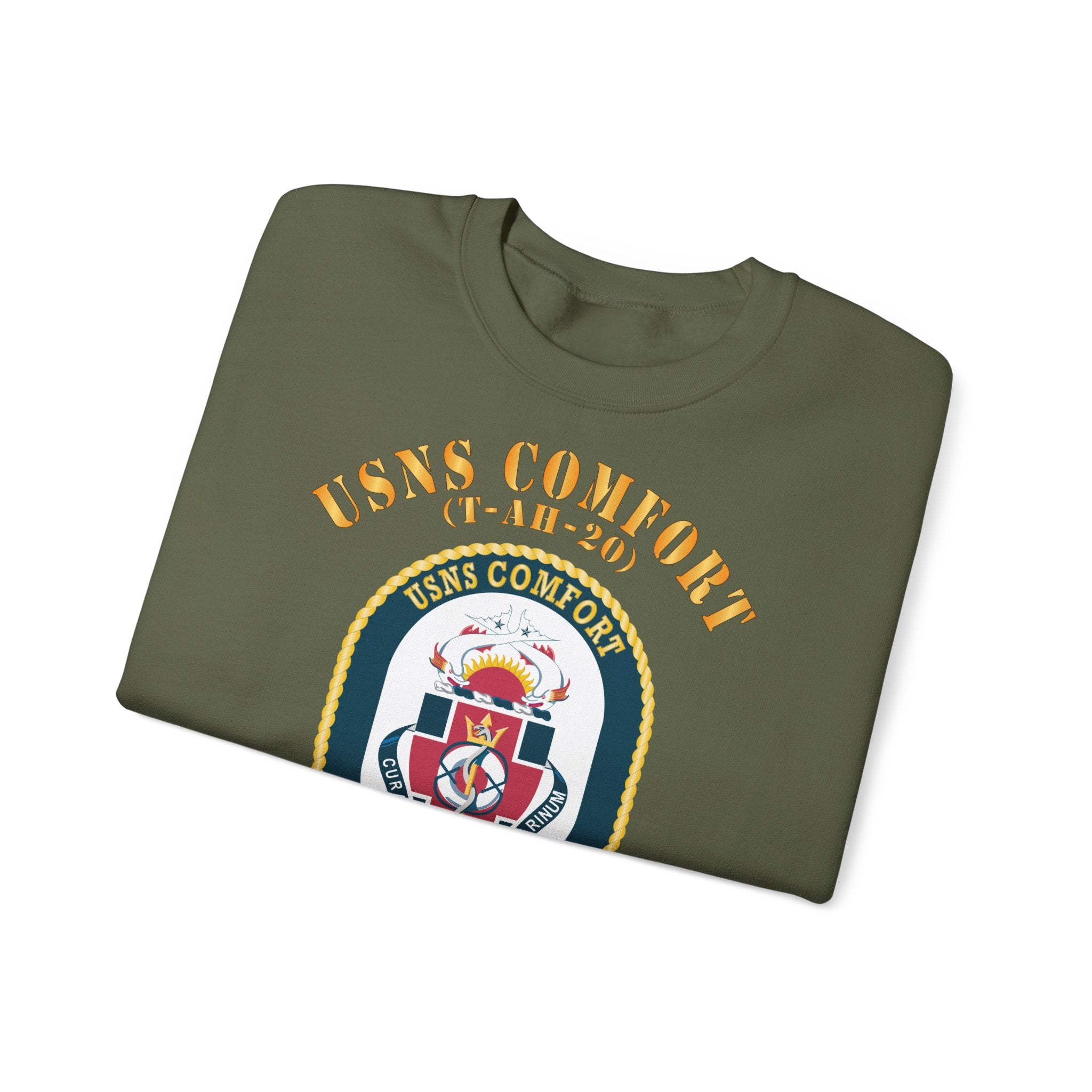 Unisex Heavy Blend™ Crewneck Sweatshirt - Navy - USNS Comfort (T-AH-20)