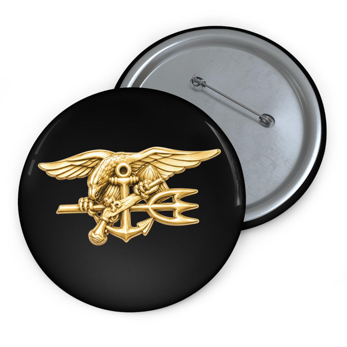 Pin Button - Navy - Badge - Special Warfare insignia wo txt - 3D - Enhanced
