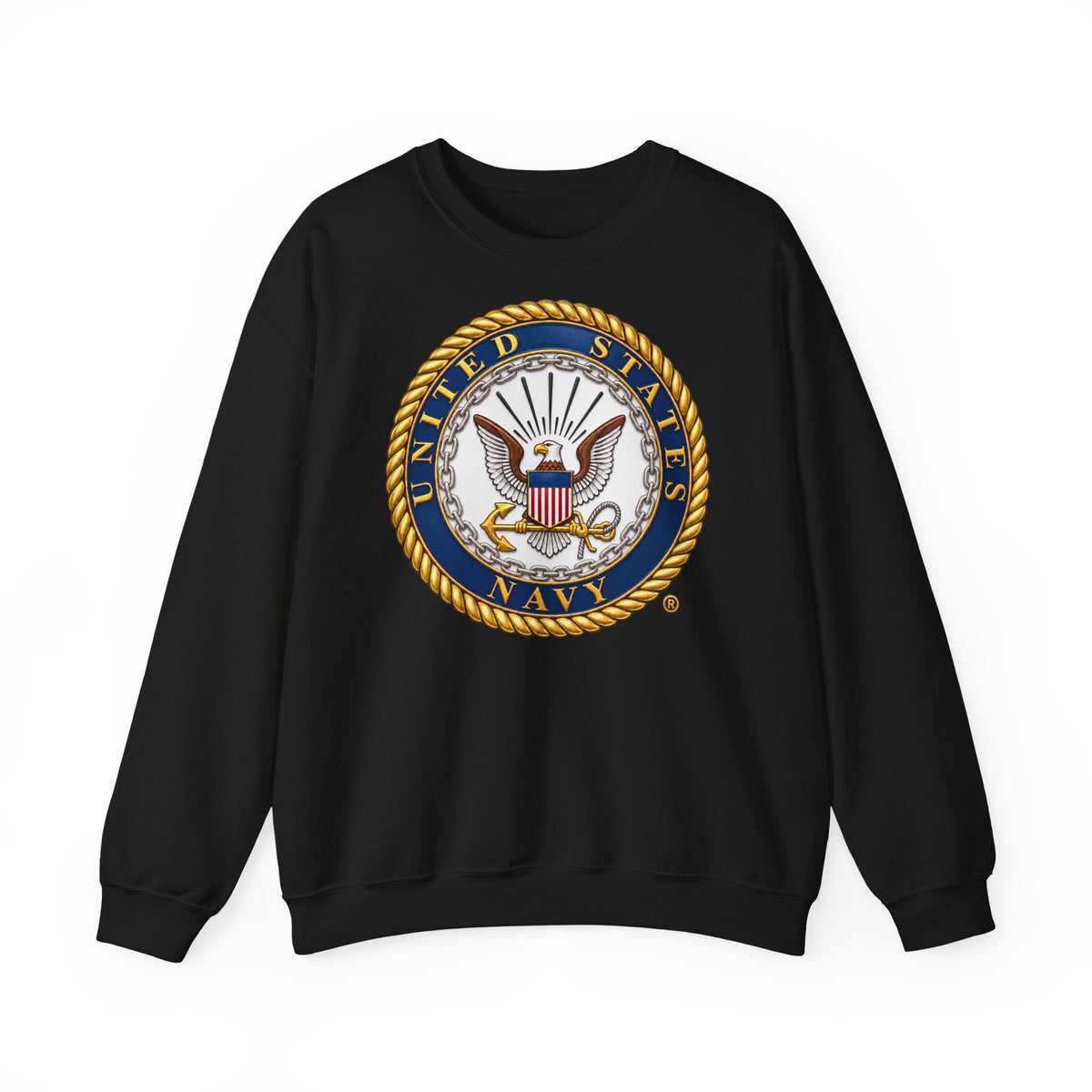 Unisex Heavy Blend™ Crewneck Sweatshirt - United States Navy Seal - Emblem - 3D - Enhanced
