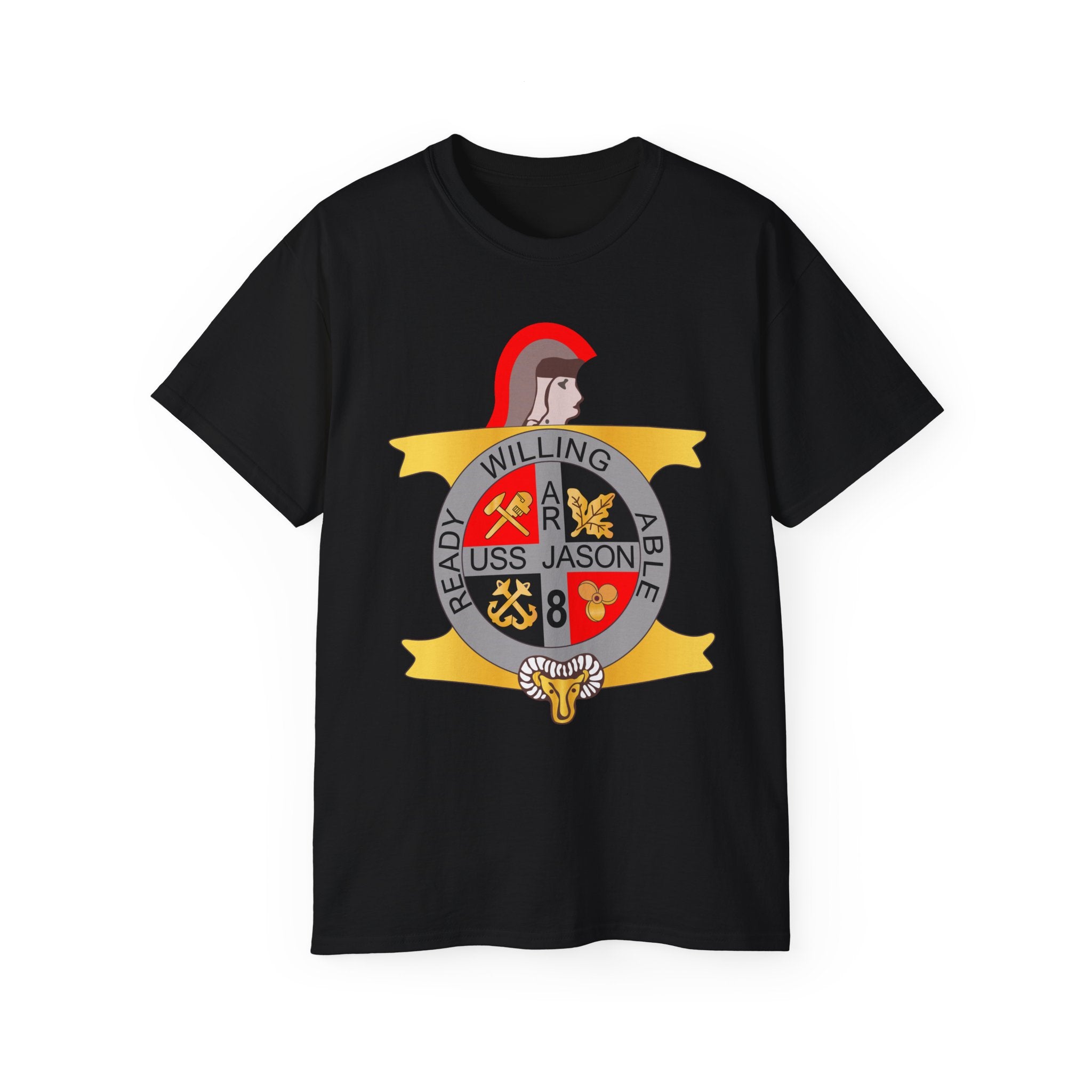 Unisex Ultra Cotton T-Shirt - Navy - USS Jason (AR-8) wo Txt