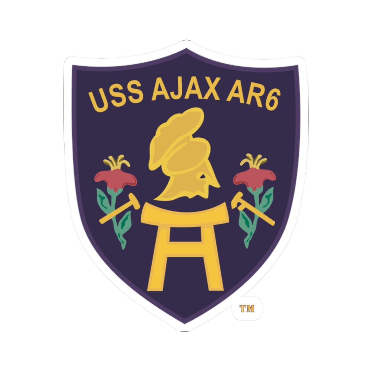 Kiss-Cut Stickers - Navy -  USS Ajax (AR-6) wo txt